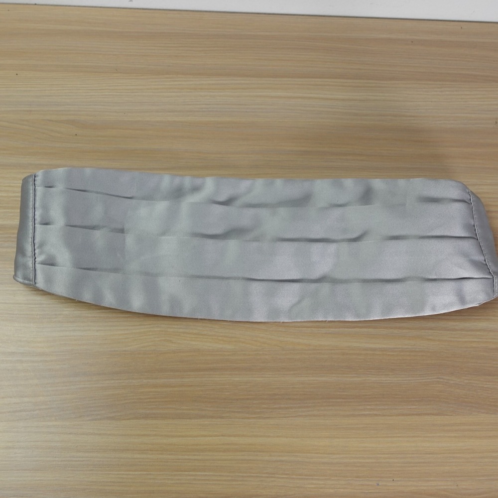 Gray Cummerbund Men Groom Tuxedo Pleated Adjustable Wedding Formal AFTER SIX USA
